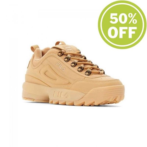 Zapatillas Fila Mujer Doradas - Disruptor Clay Low Wmn Chipmunk Chunky - España 548769MFG